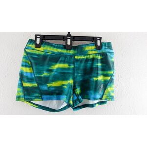 Reebok Abstract Cycling Shorts Yoga Gym Biker Shorts Blue Womens Size xl